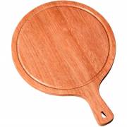  Round Flat Wooden Pizza Serving Dish with Handle (AZ-692) - 25 cm, fig. 2 