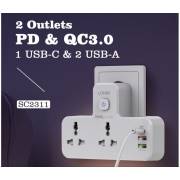  LDNIO SC2311 20W 3-Port USB Charger Extension Power Strip, fig. 4 