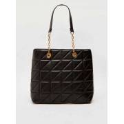  Quilted Handbag with Metallic Twin Handles and Magnetic Snap Closure, fig. 1 