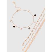  Set of 4 - Metallic Anklet with Lobster Clasp Closure, fig. 1 