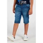  Solid Denim Shorts with Drawstring Closure and Pockets, fig. 1 