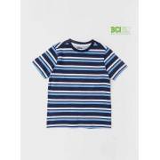  Striped BCI Cotton T-shirt with Round Neck and Short Sleeves, fig. 1 