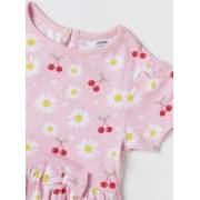  Daisy and Cherry Print A-line BCI Cotton Dress with Short Sleeves, fig. 2 