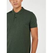  Solid Fade Resistant Polo T-shirt with Short Sleeves and Button Closure, fig. 3 