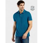  Solid Fade Resistant Polo T-shirt with Short Sleeves and Button Closure, fig. 1 