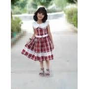  Girls' Checkered Dress ( 2 - 9 Years ) - Red, fig. 1 