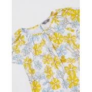  Floral Print Round Neck Top with Short Sleeves and Button Closure, fig. 2 