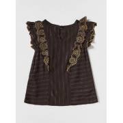  Embroidered Round Neck Top with Cap Sleeves and Ruffle Detail, fig. 3 