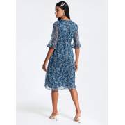 Floral Print Midi Dress with V-neck and Bell Sleeves, fig. 4 