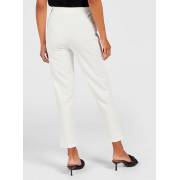  Solid Cropped Slim Fit Mid-Rise Pants with Belt, fig. 4 