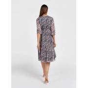  Floral Print Midi Tiered Dress with V-neck and 3/4 Sleeves, fig. 4 