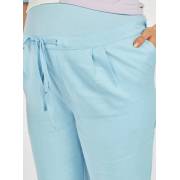  Solid Full Length Mid-Rise Maternity Pants with Drawstring Closure, fig. 3 