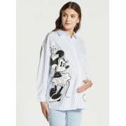  Mickey Mouse Print Maternity Shirt with Long Sleeves and Button Closure, fig. 1 