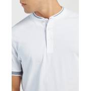  Solid Polo T-shirt with Mandarin Collar and Short Sleeves, fig. 3 