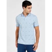  All-Over Floral Print Polo T-shirt with Short Sleeves and Neck Button Closure, fig. 1 