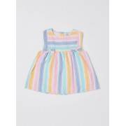  Striped Sleeveless Bow Applique Top and Ruffle Detail Shorts Set, fig. 2 