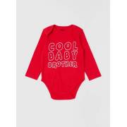  Set of 3 - Slogan Print BCI Cotton Bodysuit with Long Sleeves, fig. 2 