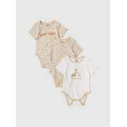  Set of 3 - Dino Print Bodysuit with Short Sleeves and Push Button Closure, fig. 1 