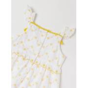  Schiffli Detail Floral Romper Sleeveless Dress with Button Closure, fig. 3 