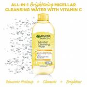  Garnier SkinActive Micellar Water with Vitamin C, Facial Cleanser & Makeup Remover, 13.5 fl. oz, fig. 1 