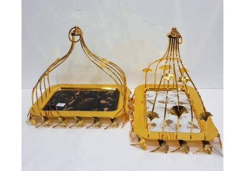  صحن تقديم ذهبي شكل قفص عصفور, fig. 1 