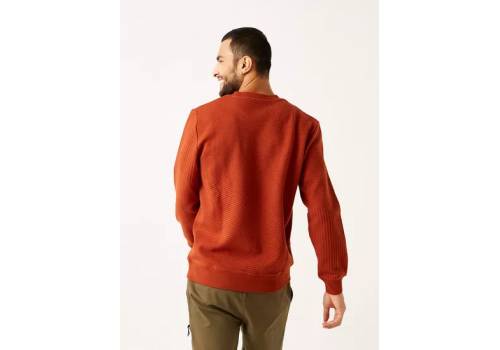  Ribbed Sweatshirt with Long Sleeves and Crew Neck - Brown, fig. 4 