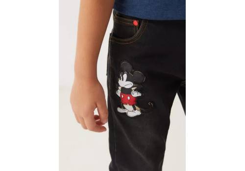  Mickey Mouse Print Jeans with Button Closure and Pockets, fig. 3 