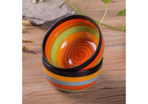  Colored lines ceramic bowl - 11cm, fig. 1 