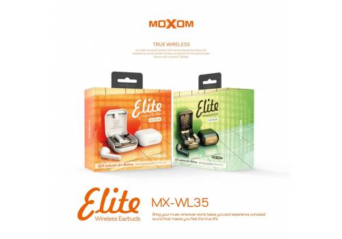  سماعات بلوتوث ايربود MX-WL35 موكسوم اللاسلكية حجم صغير جذاب (شاشة رقمية) MOXOM MX-WL35 Elite Wireless Earbuds, fig. 4 