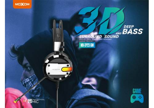  سماعات رأس MX-EP23 GM العاب موكسوم محيطية، ميكروفون احترافي اضاءة تفاعلية Steel Spirit Gaming Soundaround Headset, fig. 3 