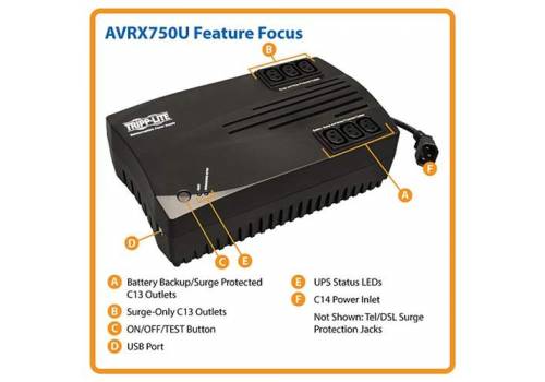  محول شحن وتفريغ UPS- من تربلايت العالمية - نظام 230V 750VA - قوة 450W + منفذ USB, fig. 2 