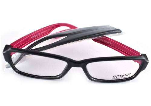  نظارة طبية من Optelli - لون  أسود أحمر, fig. 1 