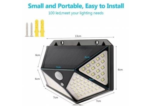  The smart solar light with 100 lumens of LED and a motion sensor, fig. 7 