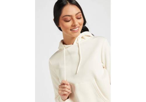  Solid Sweatshirt with Hood and Kangaroo Pocket - WHITE, fig. 4 