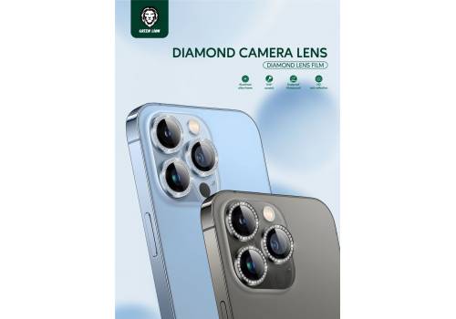  Green iPhone camera protection cover - shiny diamond - different colors, fig. 5 