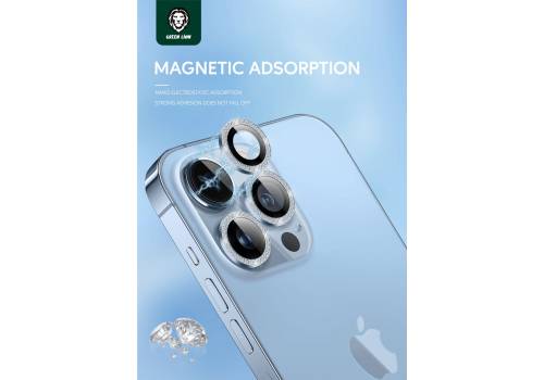  Green iPhone camera protection cover - shiny diamond - different colors, fig. 2 