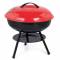  Round charcoal grill with lid - red - AZ-2496, fig. 1 